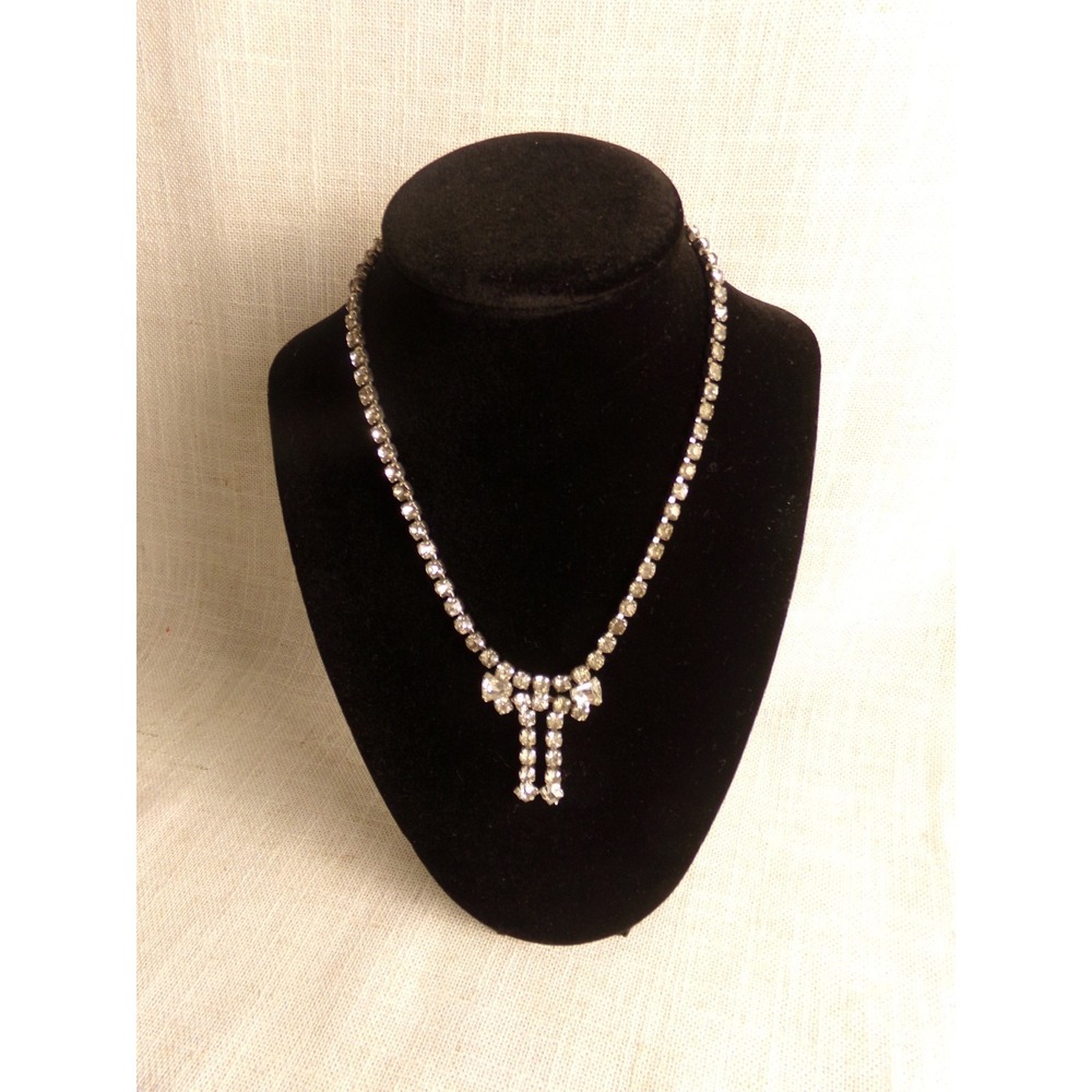 Vintage Albert Weiss Sparkling Rhinestone Necklace Signed